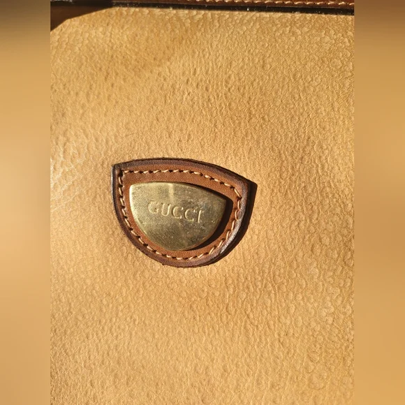 Gucci Vintage Two Tone Two Way Travel Bag
